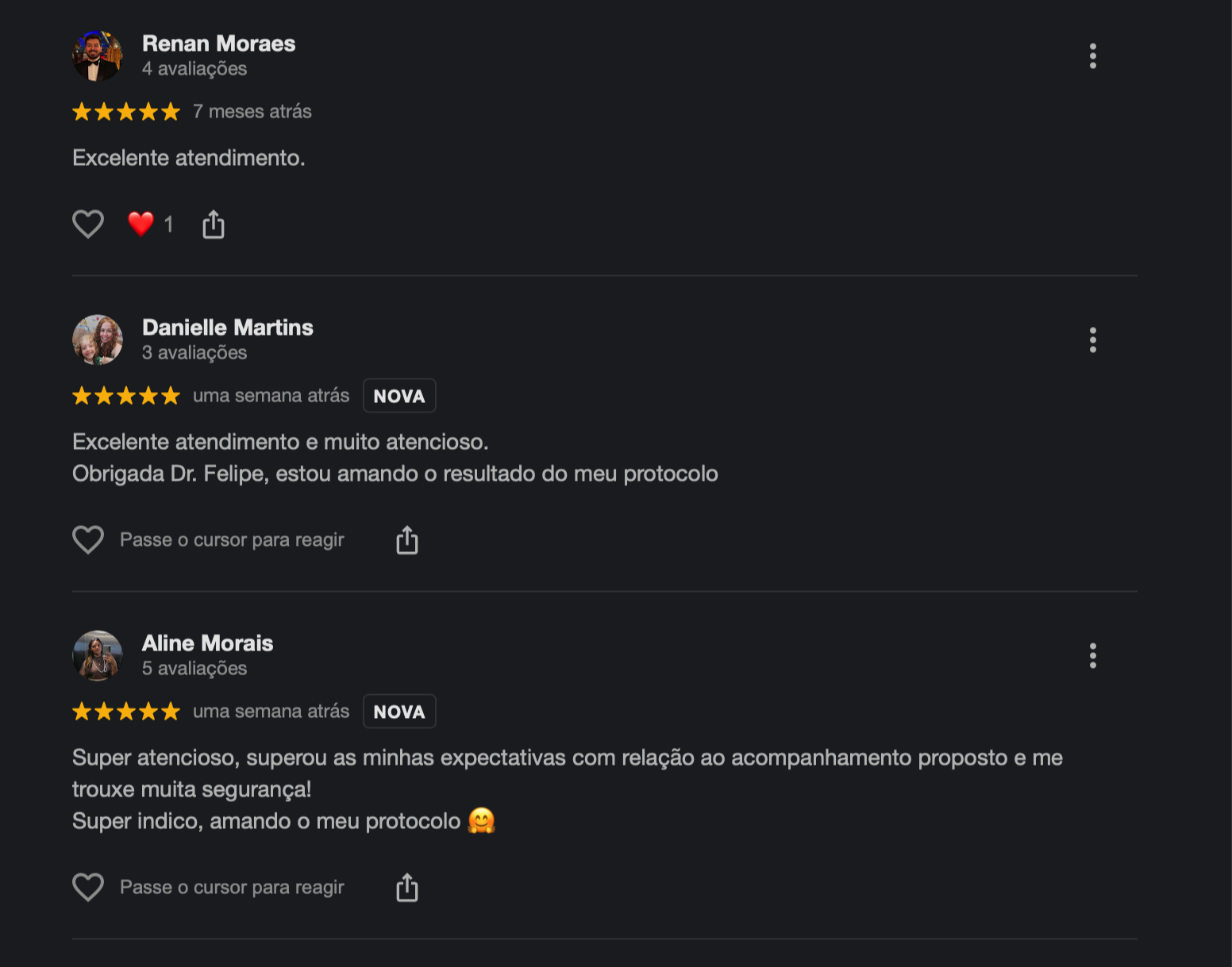 Depoimentos — Google