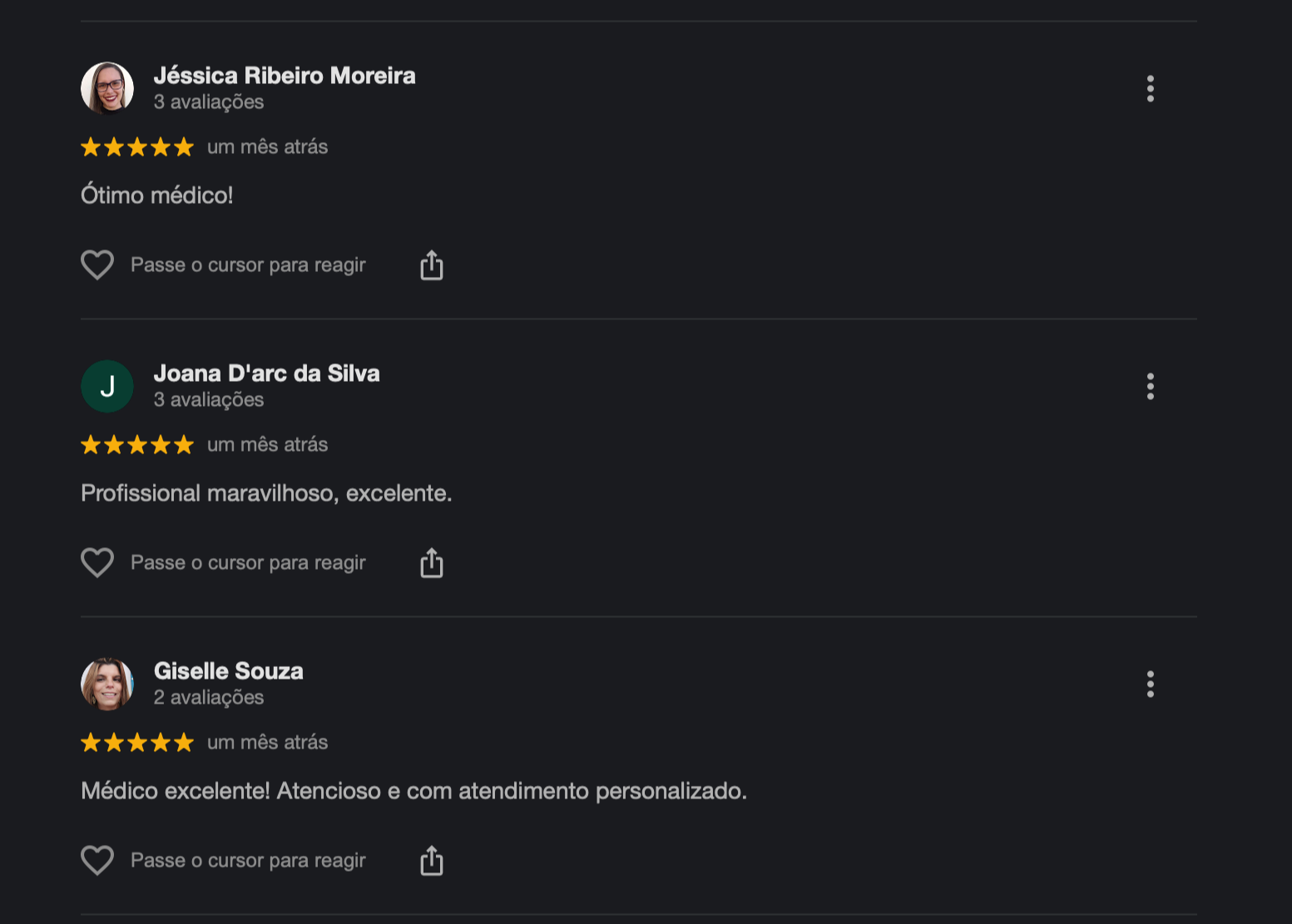 Depoimentos — Google